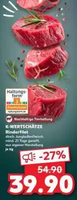 Kaufland K-WERTSCHÄTZE Rinderfilet Angebot