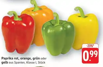 Edeka Paprika rot, orange, grün oder gelb Angebot