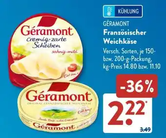 Aldi Süd GÉRAMONT Französischer Weichkäse Angebot