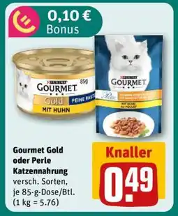 REWE Gourmet Gold oder Perle Katzennahrung Angebot