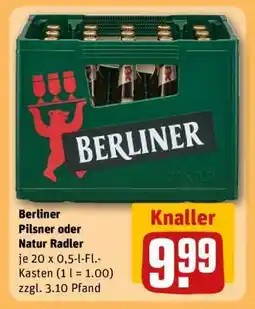 REWE Berliner Pilsner oder Natur Radler Angebot