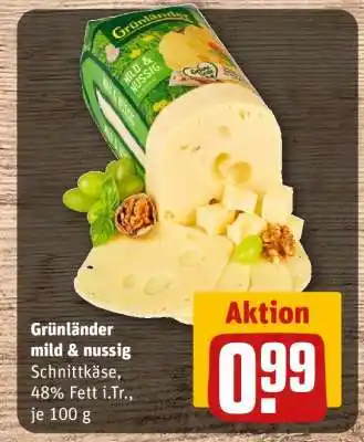 REWE Grünländer mild & nussig Angebot