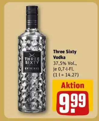 REWE Three Sixty Vodka Angebot