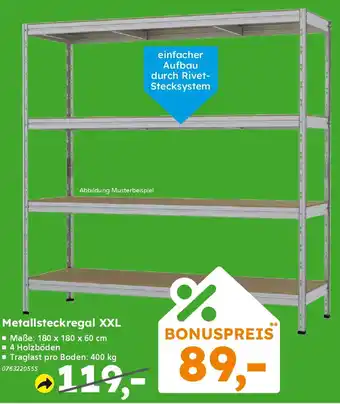 Globus Baumarkt Metallsteckregal XXL Angebot