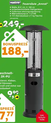 Globus Baumarkt PRIMASTER Feuersäule „Arenal" Angebot