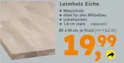 Globus Baumarkt Leimholz Eiche Angebot