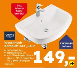 Globus Baumarkt GROHE Waschtisch- Komplett-Set „Bau“ Angebot