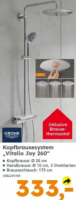 Globus Baumarkt GROHE Kopfbrausesystem ,,Vitalio Joy 260" Angebot