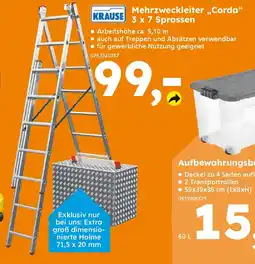 Globus Baumarkt KRAUSE Mehrzweckleiter ,,Corda" 3 x 7 Sprossen Angebot