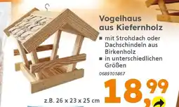 Globus Baumarkt Vogelhaus aus Kiefernholz Angebot