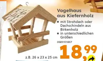 Globus Baumarkt Vogelhaus aus Kiefernholz Angebot