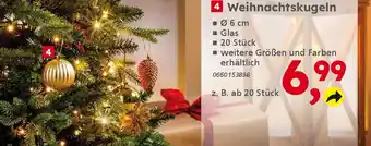 Globus Baumarkt 4 Weihnachtskugeln Angebot