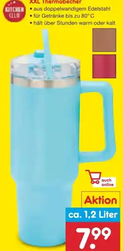 Netto Marken-Discount Kitchen Club Edelstahl-Thermobecher XXL Angebot