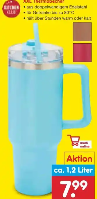 Netto Marken-Discount Kitchen Club Edelstahl-Thermobecher XXL Angebot