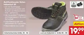 Netto Marken-Discount Multifunktionaler Sicherheitsschuh und Stiefel S3 Angebot