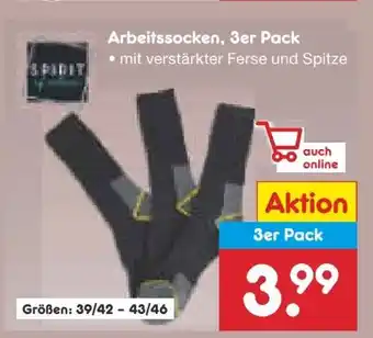 Netto Marken-Discount Spirit of Colours Herren Arbeitssocken 3er Pack Angebot