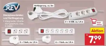 Netto Marken-Discount Rev Steckdosenleisten und Verlängerung Angebot