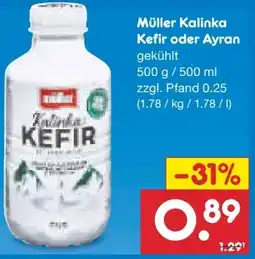 Netto Marken-Discount Müller Fettarmer Kalinka Kefir Angebot