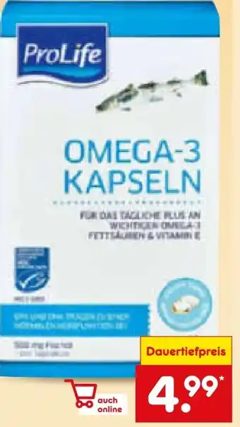 Netto Marken-Discount Pro Life Omega 3 Kapseln Angebot