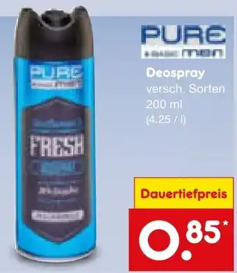 Netto Marken-Discount Pure & Basic Deospray Angebot