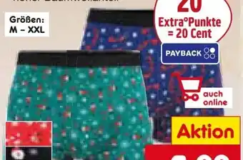 Netto Marken-Discount Herren Weihnachten Retroshorts 2er-Pack Angebot