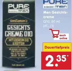 Netto Marken-Discount Pure & Basic Men Gesichtscreme Q10 Angebot