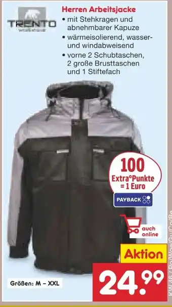 Netto Marken-Discount Trento Collection Herren Arbeitsjacke Angebot