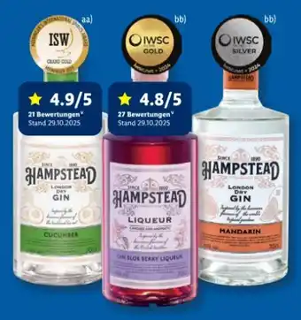 Lidl Hampstead London Dry Gin Angebot