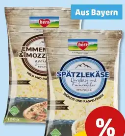 PENNY Käsemanufaktur Herz Albert Reibekäse Angebot