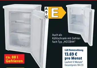 Lidl SilverCrest Gefrierschrank HG12843 Angebot