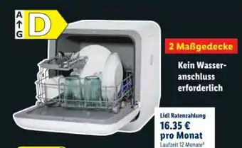 Lidl SilverCrest Geschirrspülmaschine mit Wassertank SGW 860 A2 Angebot