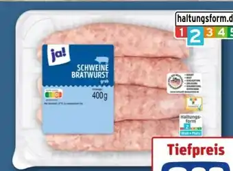 REWE Center ja! Grobe Bratwurst Angebot