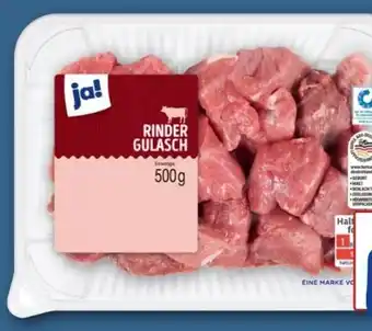 REWE Center ja! Rinder-Gulasch Angebot