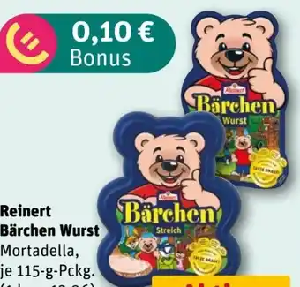 REWE Center Reinert Bärchen-Wurst Mortadella Angebot