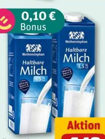REWE Center Weihenstephan Haltbare Milch Angebot