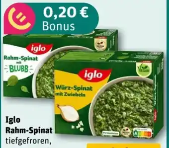 REWE Center Iglo Rahm-Spinat Angebot