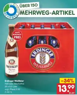 Netto Marken-Discount Erdinger Weißbräu Weißbier Angebot