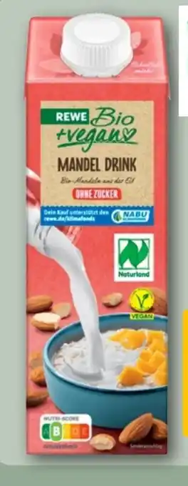 REWE Rewe Bio Mandeldrink vegan Angebot