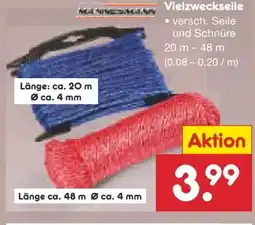 Netto Marken-Discount Brüder Mannesmann Werkzeuge Vielzweckseile Angebot