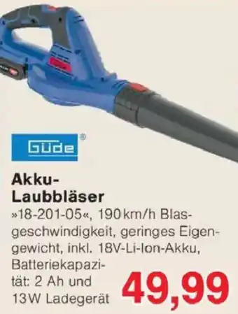 Jawoll Güde Akku Laubbläser Angebot