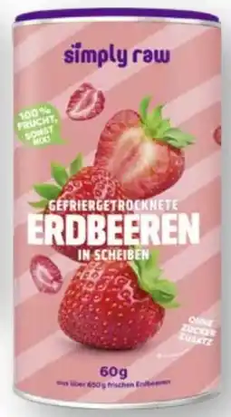 Scheck-in-Center Simply Raw Gefriergetrocknete Erdbeeren in Scheiben Angebot