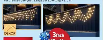 Scheck-in-Center Dekor LED Balkonvorhang Angebot