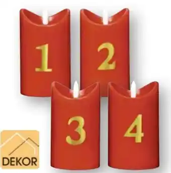 Scheck-in-Center Dekor LED-Adventskranzkerzen Angebot