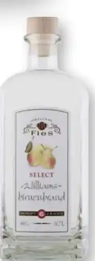 Scheck-in-Center Original Fies Select Williams Birnenbrand Angebot