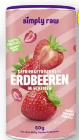 Edeka Simply Raw Gefriergetrocknete Erdbeeren in Scheiben Angebot