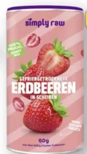 Edeka Simply Raw Gefriergetrocknete Erdbeeren in Scheiben Angebot