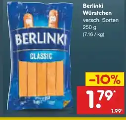 Netto Marken-Discount Berlinki Würstchen Classic Angebot