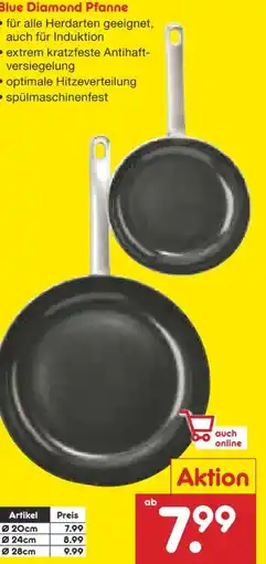 Netto Marken-Discount Pfanne Blue Diamond 20 cm Angebot