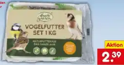 Netto Marken-Discount Bird's Garden Vogelfutter-Set Angebot