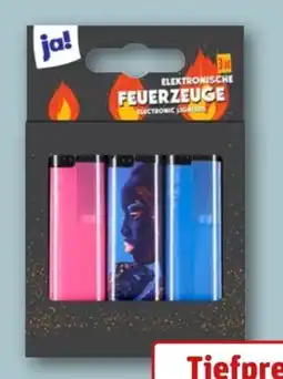 REWE ja! Elektronik-Feuerzeuge Angebot